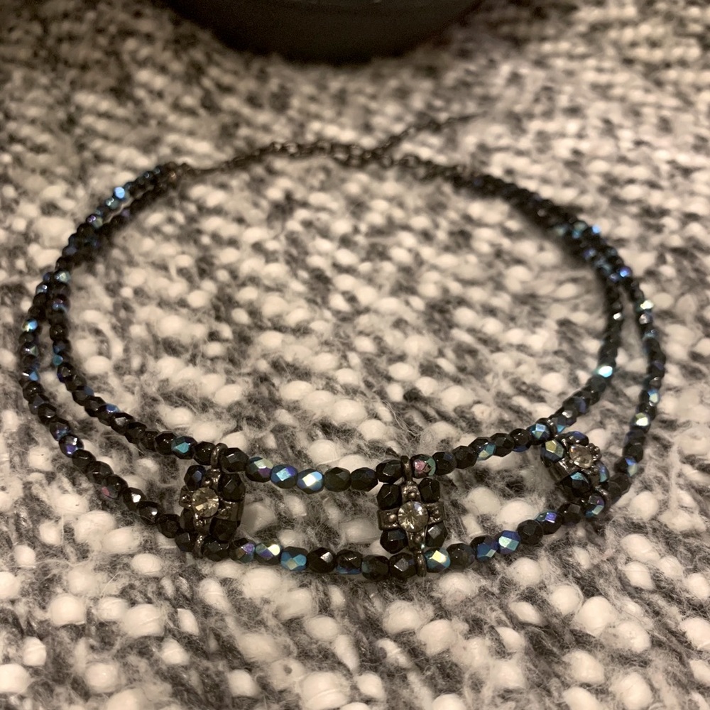 Beaded choker necklace